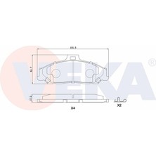 AP-05P1355 - Fren Balata On Ford Ranger 2.5 Tdcı 4×4 1999-2002 / Ranger 2.2 Tdcı 1999-2002 / Ranger 3.0 Tdcı 1999-2002 / Mazda B Serısı (Un) 2.5 D 4×2 1998-2006 / B Serısı (Un) 2.5 Td 4×4 1998-2006