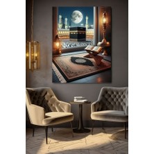 Özkacar Group Mescidden Kabe Manzarası Kanvas Tablo Ev Duvar Salon Ofis Dükkan Hediyelik Dekarasyon Süsü