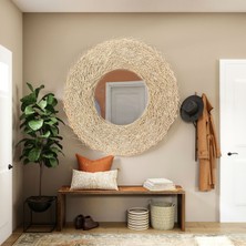 Mylamp Halo Doğal Rattan Ayna 100 cm