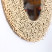 Mylamp Halo Doğal Rattan Ayna 100 cm
