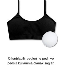 %95 Pamuk Kız Çocuk Ince Askılı Alıştırma Sütyeni 4lü Set | Yarım Atlet