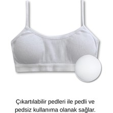 %95 Pamuk Kız Çocuk Ince Askılı Alıştırma Sütyeni 4lü Set | Yarım Atlet
