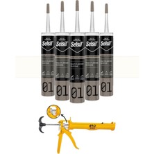 Selsil Ga Silikon 280 Gr. Şeffaf (5 Adet),alüminyum Tabanca