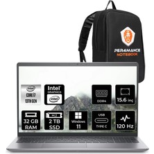 Dell Vostro 3530 i7 1355U Notebook 32GB RAM 2TB SSD 15.6" FHD 120Hz Win11 Pro + Per4 Çanta N1605PVNB3530P429