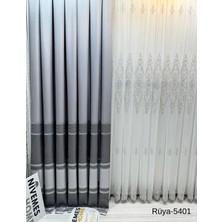 Nivemeshome Rüya FT671477 Gümüş V-5401 1/3 Sık Pileli Fon Perde Apm