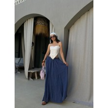 Indigo Baie Modal Kraşlı Etek 29290