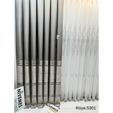 Nivemeshome Rüya FT671477  Toprak V-5301 1/3 Sık Pileli Fon Perde Apm