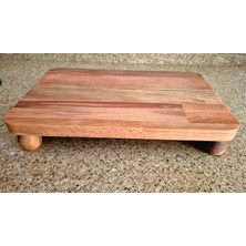 Kitty Home Dikdörtgen Sunum/kesme Tahtası - 30 x 19 cm - Kayın Ağacı