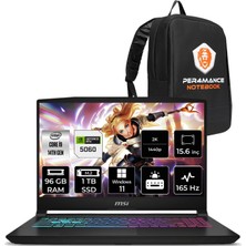 Msı Katana 15 Hx Intel Core I9 14900HX 96GB 1tb SSD RTX5060/8GB 15.6" Qhd 165Hz Windows 11 Home Taşınabilir Bilgisayar & Per4 Çanta B14WFK450XTRP378