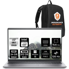 Dell Vostro 3530 Intel Core I7 1355U 24GB 512GB SSD 15.6" Fhd 120Hz Windows 11 Home Taşınabilir Bilgisayar & Per4 Çanta N1605PVNB3530P372