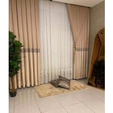 Frezya FJ6331316V-401 Krem/gold 1/3 Sık Pile Fon Perde Apm