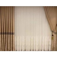 Nivemeshome Melisa Pano Fon Perde Gold 1/3 Sık Pileli Perde Apm