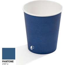 Packtory 8 Oz Single Wall Baskılı Karton Bardak (Lacivert) 50 Adet
