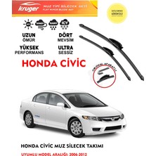 Kruger Civic Cam Muz Silecek Takımı Fd6 2008 Model Araca Özel . Aparat