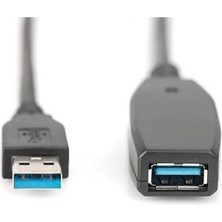 Digitus USB 3.0 Repeater / Uzatma Kablosu, 20 metre<br>Digitus Active USB 3.0 extension cable, 20 m