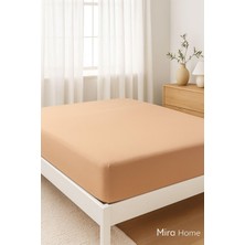 Mira Home Çift Kişilik Düz Penye  %100 Pamuklu Lastikli Çarşaf 200X200 cm Battal  Boy