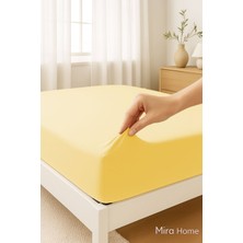 Mira Home Çift Kişilik Düz Penye  %100 Pamuklu Lastikli Çarşaf 200X200 cm Battal  Boy