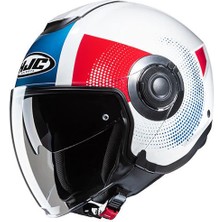 Hjc İ40N Pyle MC21 Yarım Motosiklet Kaskı Beyaz Kırmızı