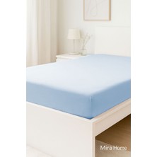 Mira Home Çift Kişilik Düz Penye  %100 Pamuklu Lastikli Çarşaf 200X200 cm Battal  Boy