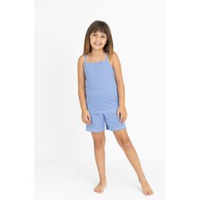 Kız Çocuk Pamuklu Ip Askılı Şortlu Pijama Takımı