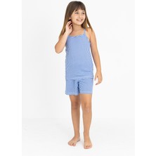 Kız Çocuk Pamuklu Ip Askılı Şortlu Pijama Takımı