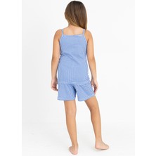 Kız Çocuk Pamuklu Ip Askılı Şortlu Pijama Takımı