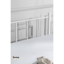 Sevinse Tek Kişilik Metal Karyola Beyaz