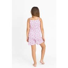 Kız Çocuk Pamuklu Ip Askılı Şortlu Pijama Takımı