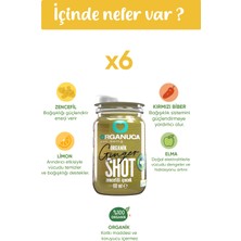 Organuca Organik Zencefil Shot 6'lı Güçlü Anti-İnflamatuar Etki 100 ml Organik Meyve Suyu