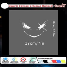 Agresif Gülümseme - Motorsiklet / Araba Stickerı - Oto Çıkartma - 17X10CM