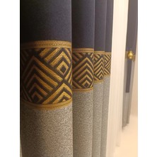 Nivemeshome Bangor Siyah-Gri 1/3 Sık Pile Fon Perde Apm