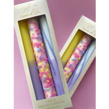 Aeon Candle Studio Ae'on 3lü Renkli Şamdan Mum Seti - Pastel Tonlar