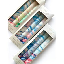 Aeon Candle Studio Ae'on Mavi-Pembe Mermer Desen Şamdan Mum (Damlatmaz)