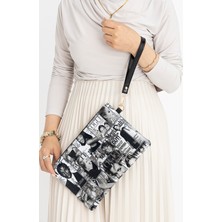 Kadın Desenli Clutch Portföy Çanta
