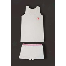 3'lü Kız Çocuk Pamuklu Atlet Boxer Çamaşır Takımı