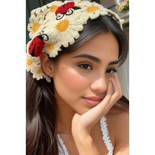 Daisy Örgü Üçgen Bandana