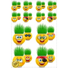 5 Adet Çimoji Emojili Yeni Nesil Çim Adamlar Kız Cocuk Erkek Cocuk Oyuncak Egitici Oyuncak Kız Erke