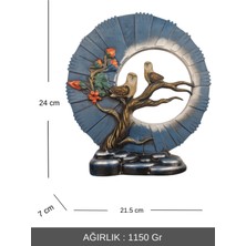 Bilgelik Halkası – Baykuş Temalı Dekoratif Lüks Obje (24 Cm) | Ev, Ofis ve Salon Aksesuarı