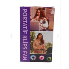 Portatif Işıklı Mini Klipsli Fan