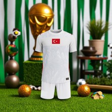 Bite Nose Beyaz Milli Takım Beyaz Şortlu Çocuk T-Shirt Halısaha Forma