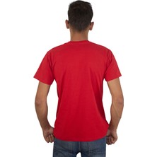 Erkek %100 Pamuklu Bisiklet Yaka Tişört, Nefes Alabilen Kaliteli T-Shirt