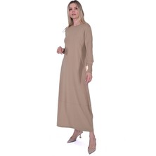 Kova Triko Elbise Camel