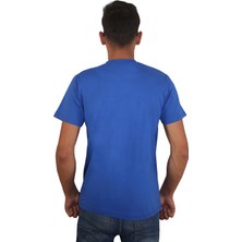 Erkek %100 Pamuklu Bisiklet Yaka Tişört, Nefes Alabilen Kaliteli T-Shirt