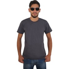 Erkek %100 Pamuklu Bisiklet Yaka Tişört, Nefes Alabilen Kaliteli T-Shirt