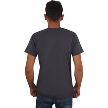 Erkek %100 Pamuklu Bisiklet Yaka Tişört, Nefes Alabilen Kaliteli T-Shirt