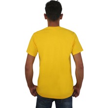 Erkek %100 Pamuklu Bisiklet Yaka Tişört, Nefes Alabilen Kaliteli T-Shirt