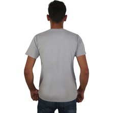 Erkek %100 Pamuklu Bisiklet Yaka Tişört, Nefes Alabilen Kaliteli T-Shirt
