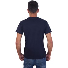 Erkek %100 Pamuklu Bisiklet Yaka Tişört, Nefes Alabilen Kaliteli T-Shirt