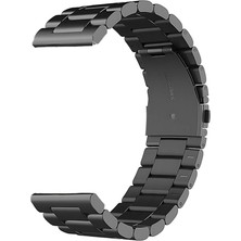 Amazfit Active ile Uyumlu Kordon Klasik Baklava Model Paslanmaz Çelik Metal Kayış