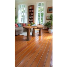 Simillo Home & Living 3'lü Açık Ceviz Renk Mantar Sehpa Seti